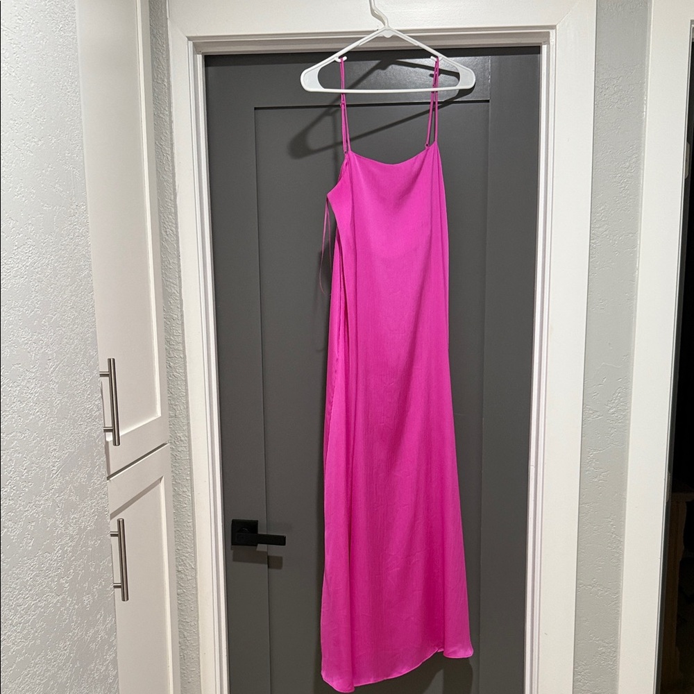 Skies Are Blue Vibrant Pink Maxi Dress